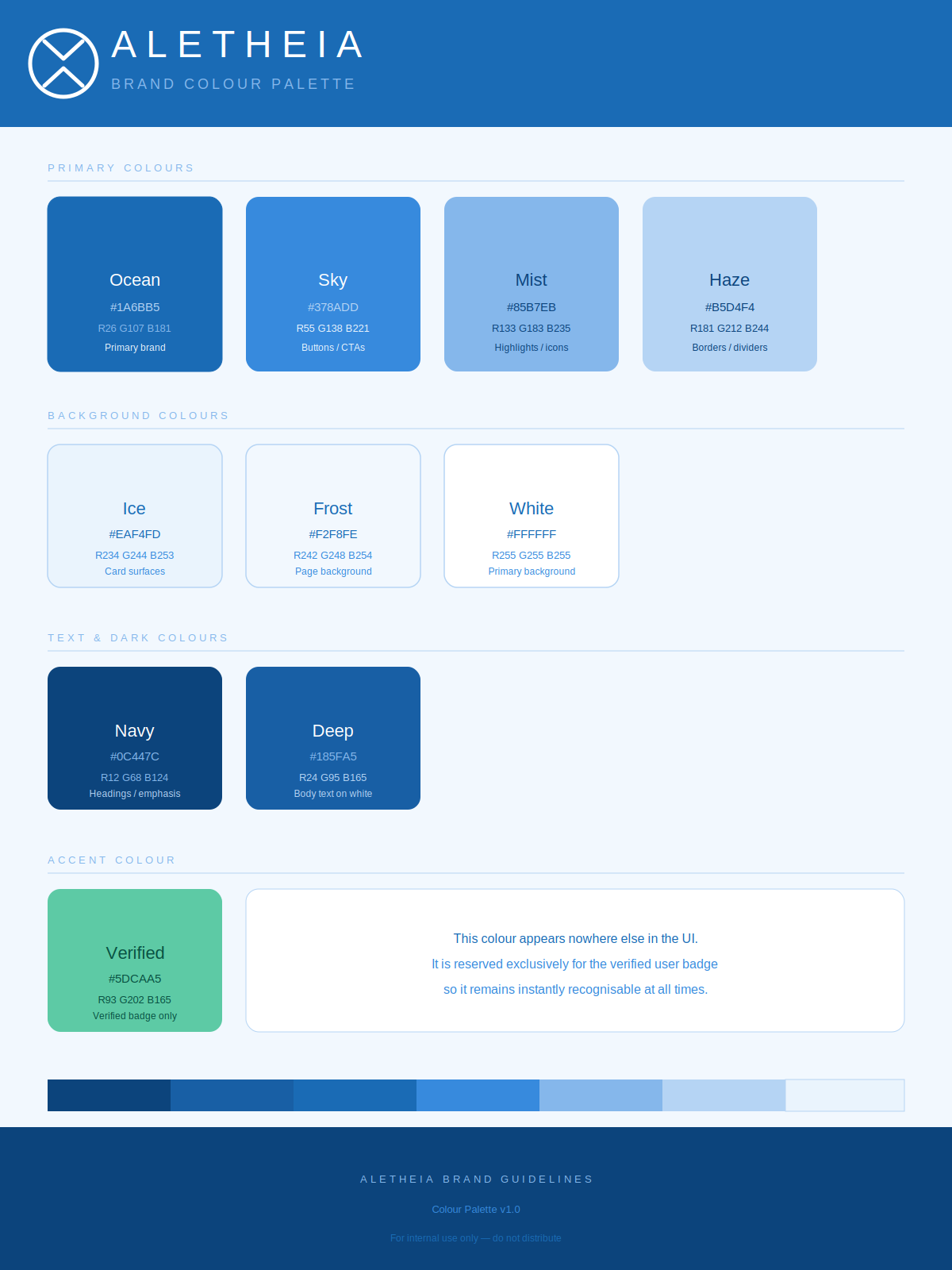 Aletheia brand colour palette